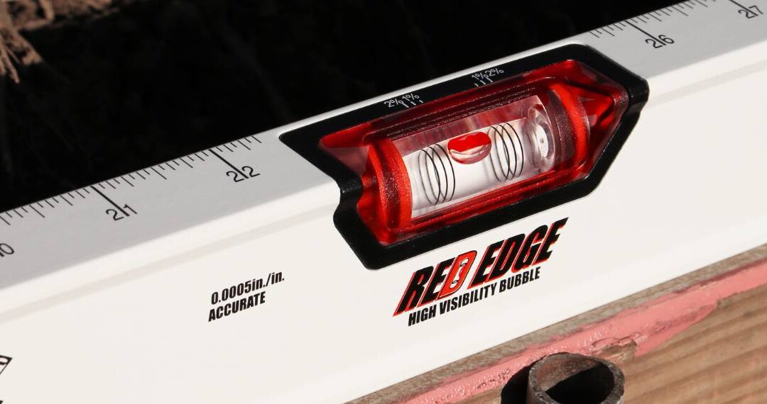 Red Edge Level middle level bubble with Red Edge High Visibility Bubble imprinted